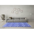 thumbnail image 3 of Ahgly Company Indoor Square Abstract Blue Contemporary Area Rugs, 8' Square, 3 of 4