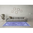 thumbnail image 3 of Ahgly Company Machine Washable Indoor Rectangle Medallion Blue Traditional Area Rugs, 6' x 9', 3 of 4