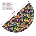 thumbnail image 3 of Lsque Butterfly Wild Insect Print Christmas Tree Skirt, Tree Skirt with Ties or Velcro, Perfect for Holiday Decorations, Halloween, and New Year-36", 3 of 7