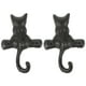 thumbnail image 1 of 2 piezas de colgilla de capa de capa antigua gancho colgante de pared gato gato gancho de pared, 1 of 5