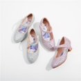 thumbnail image 2 of Disney niños dibujos animados congelación ELSA princesa niña cristal Sequenia tacones altos estudiante fiesta rendimiento baile Shoes33-Insole-20.5cm Gao Jinjia LED, 2 of 2