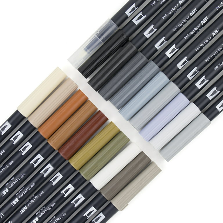 Tombow Dual Brush Pen - 20 Pen Set - Neutral Palette