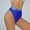 Blue, variant on Women Underwear Glossy Briefs Wet Look Knickers Solid Shiny Panties Underpants