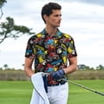 thumbnail image 3 of Balery Monster Car Camisa Polo de Hombre con Estampado, de Manga Corta y Tejido Medio, Camisa Tipo Golf Polo-Large, 3 of 6