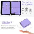 thumbnail image 4 of Dec-Mec 7Set Ultralight Nylon Compression Packing Cubes Expandable Packing Organizers for Carry on suitcase,Compression Cubes with Shoe Bag for Travel Accessories Luggage(purple)…, 4 of 6