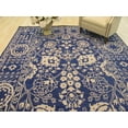 thumbnail image 4 of Hand-knotted Wool Blue Traditional Oriental Suzani Rug, 4 of 4