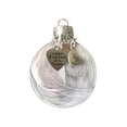 thumbnail image 3 of Clear Christmas Memorial Hanging Ornament Feather Ball, A Piece of My Heart is in Heaven, Sympathy Gift for Loss of Mother Christmas Tree Pendant 2.4 inch/60 mm for Loss of Loved One (Mom), 3 of 7