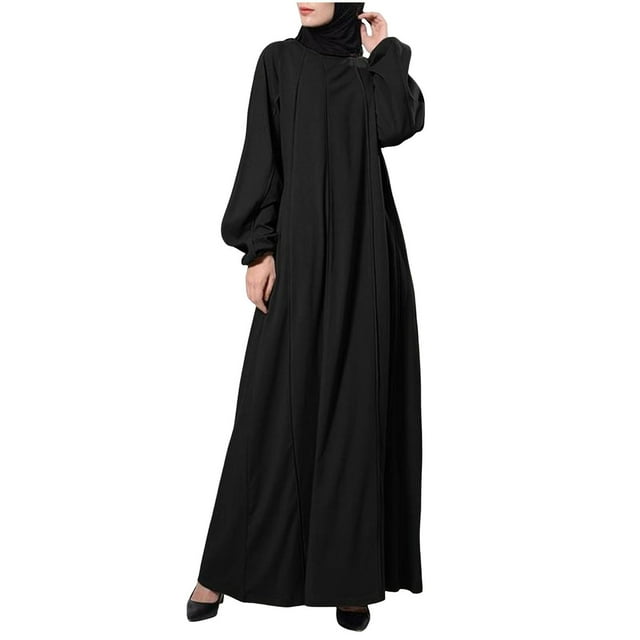 Robe Abaya Décontractée à Manches Longues pour Femmes Musulmanes, Tenue Dubai
