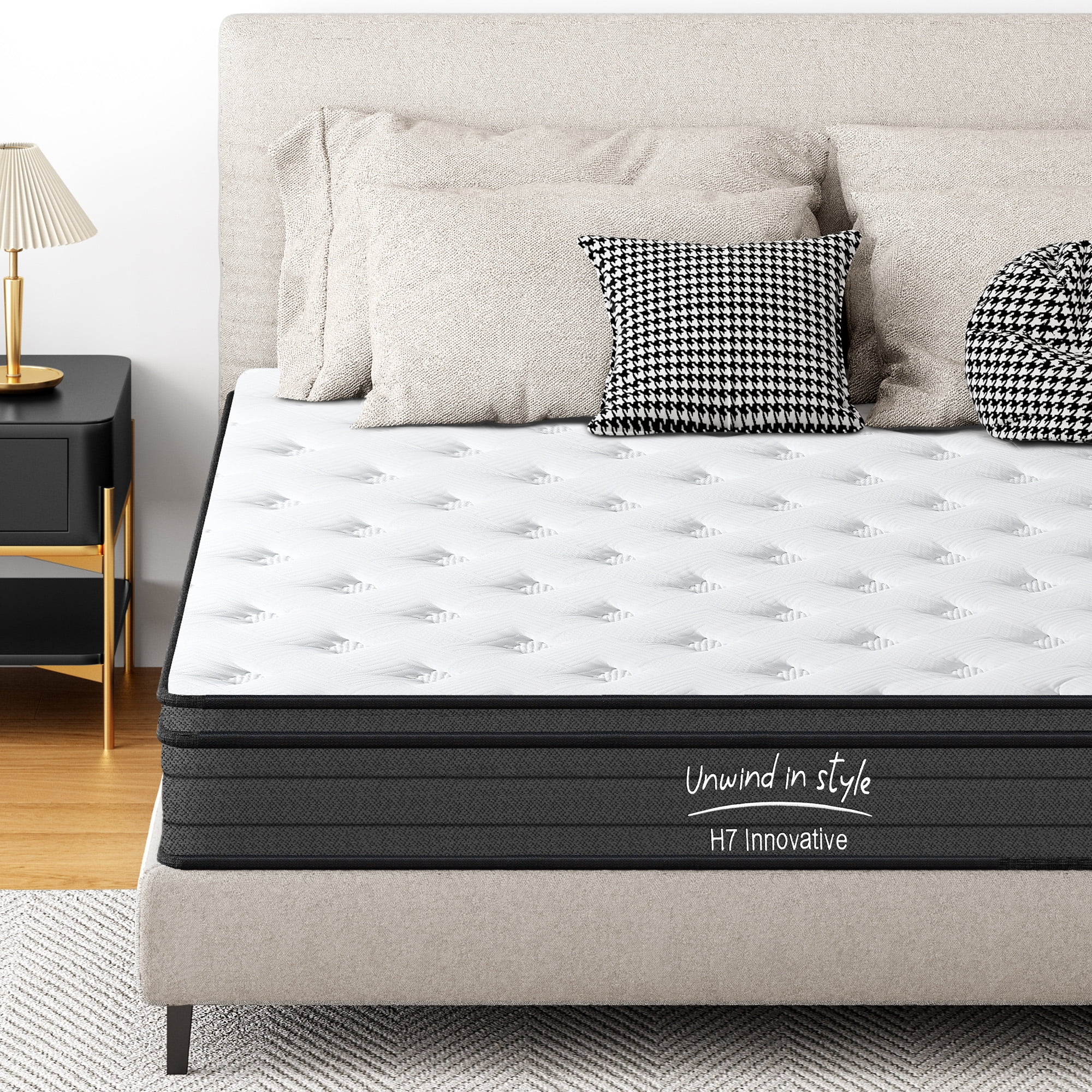 Queen Mattress,10 Inch Medium Firm Memory Foam Hybrid Mattress, Individually Pocketed,Adult