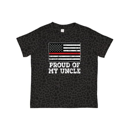 

Inktastic Firefighter Uncle Red LineFlag Gift Toddler Boy or Toddler Girl T-Shirt