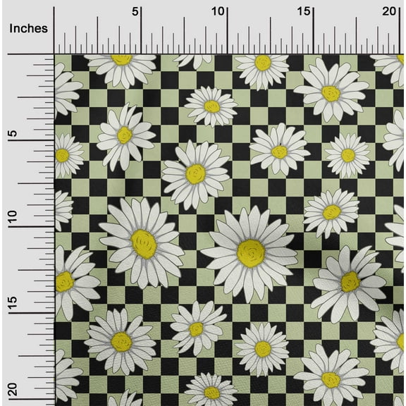 oneOone Cotton Jersey Black Fabric Sunflower Floral Dress Material Fabric Print Fabric By The Yard 58 Inch Wide
