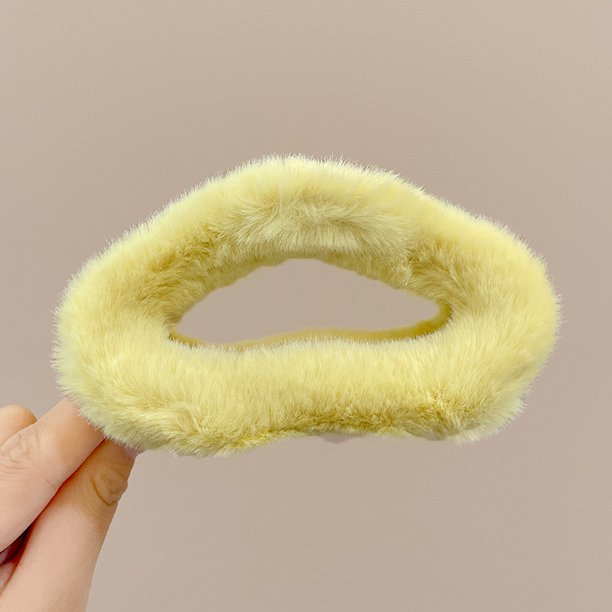 Pinza de pelo grande de felpa para mujer, para otoño e invierno, con lazo, con forma de tiburón, para tocado