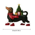 thumbnail image 3 of Lighted Blow Mold Dachshund Outdoor Christmas Decoration with Scarf, Boots & Tree Black Holiday Décor for Yard or Porch, 8“, 3 of 6