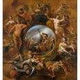 thumbnail image 2 of Nicolaes Pietersz. Berchem 15x16 Gold Ornate Wood Frame and Double Matted Museum Art Print Titled - Allegory of Autumn (C. 1670), 2 of 4