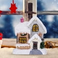 thumbnail image 3 of Decoración navideña de casa de pueblo con luces de colores Escena de pueblo navideño Estilo A, 3 of 5