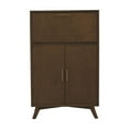 thumbnail image 4 of HomeStock Antique Bar Cabinet with Drop Down Tray in Walnut, Featuring Mahogany Construction and Ample Storage for Glasses and Wine Bottles, 4 of 9