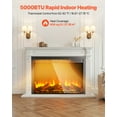thumbnail image 2 of VEVOR 40in Electric Fireplace Insert Wall Recessed Heater 750W 1500W Remote, 2 of 9
