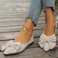 thumbnail image 4 of Flats Shoes for Women Dressy Comfortable Women Large Size Shallow Mouth Suede Casual Comfortable Bow Flat Work Fashion Pointed Shoes Shallow Shoe Women's Flats Dressy Lightweight Shoes, 4 of 9