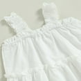 thumbnail image 3 of Bébé Fille Robe d'Été en Lin Sans Manches Volant Bébé Princesse Mignonne Robes Robe de Soleil, 3 of 6