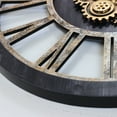 thumbnail image 4 of THE GEARS CLOCK Wall Clock with Real Moving Gears AM-LI_ 36 in Round Vintage-Black, 4 of 10