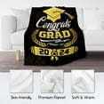 thumbnail image 5 of Graduation Blanket Gifts - 40"x50" Class of 2024 Blankets for Her Him - Senior Graduation Fuzzy Throws for High School College, 5 of 5