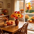thumbnail image 6 of Dmlowu Fall Fake Flowers, Artificial Flowers with Simulation Red Maple Leaf, Table Decor for Thanksgiving Halloween Farmhouse Table Centerpiece, 6 of 6