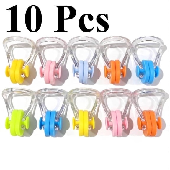 Swimming Nose Clip, 10 Pcs Silicone Waterproof Nose Protector, 6 Colors for Adults Surfing Training