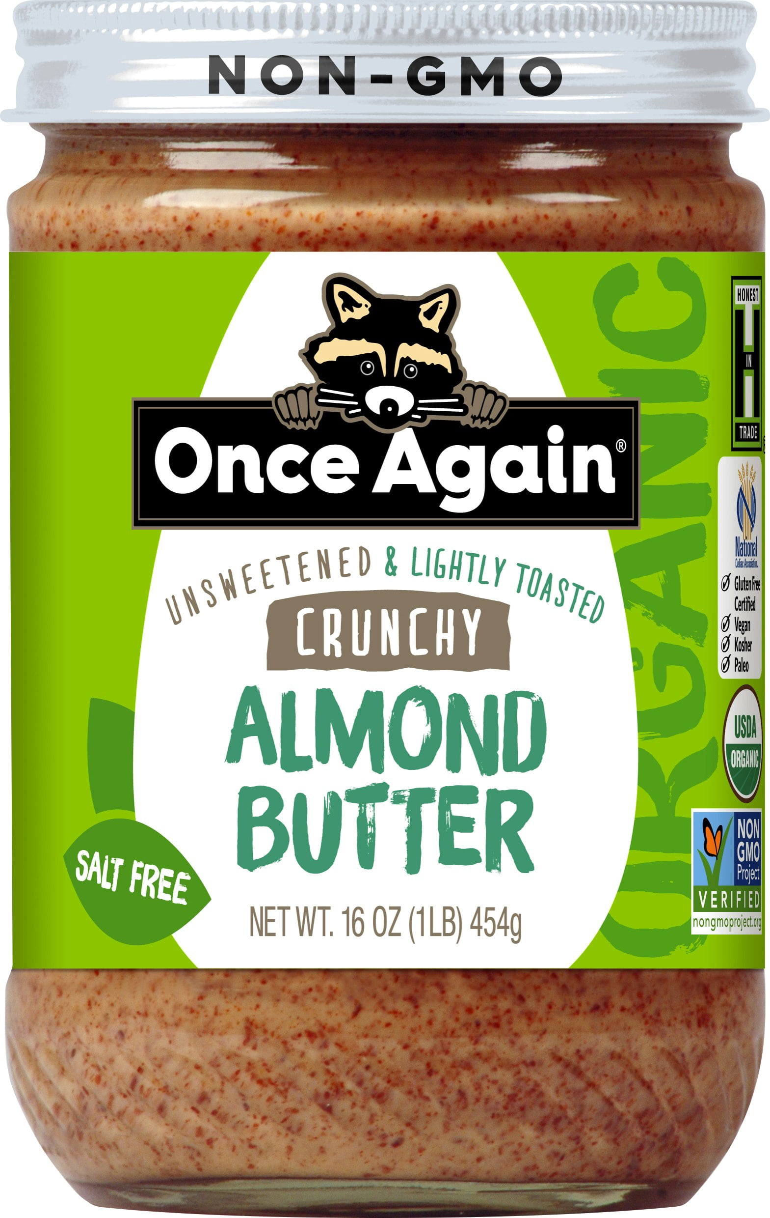 Once Again Almond Butter Crunch Raw Organic 16 oz (Pack Of 2)
