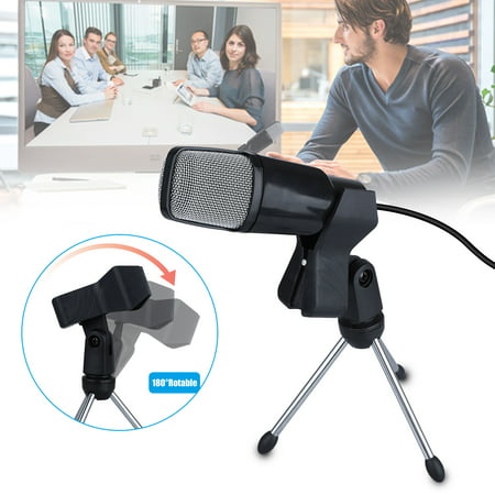 EEEkit PC Microphone USB Condenser Microphones for Computer Desktop Laptop Online Chat, Broadcast Microphone for Skype, YouTube, Google Voice Search, Plug and