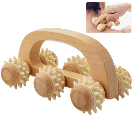 Prichor Handheld Massage Roller for Sore Muscles – Wood Therapy Massage Tools for Body – Wooden Fascia Roller for Deep Tissue – Full Body Massager for Legs Thighs Butt