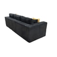 thumbnail image 6 of 102" Modular Sectional Boneless Sofa, L-Shaped Cloud Couch with Right Facing Chaise, No Assembly Corduroy Sleeper Sofa, Plush Deep Seat Modular Couch with Toss Pillows for Living Room, Black, 6 of 7