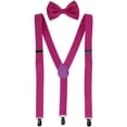 thumbnail image 1 of CTM®  Solid Fashion Color Bow Tie and Suspender Set (Men's), 1 of 4