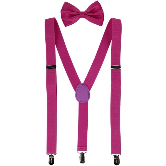 CTM® Ensemble Nœud Papillon et Bretelles Uni (Hommes)