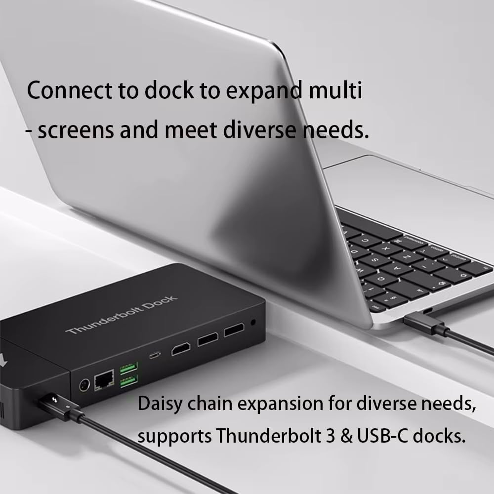 3 Thunderbolt 5/4 Compatible, 1516, Lenovo, HP, Samsung, Dell, Laptop Super Fast Charging, Video Display, Monitor, Docking Station, Hub, Data Transfer