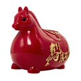 thumbnail image 3 of Estatua de caballo, alcancía, adorno chino del año 2026 del caballo, figura coleccionable Rojo, 3 of 9