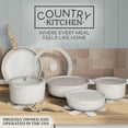 thumbnail image 2 of Juego de utensilios de cocina Country Kitchen con mango extraíble, apto para horno y caravana, mango de madera con moteado dorado crema, original, 2 of 5