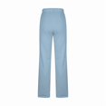 thumbnail image 4 of Womens Straight Casual Pants Plus Size Solid Color Leg Pants Elastic High Waisted Lounge Pants Fall Trousers Long Pants with Pocket, 4 of 5