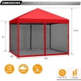 thumbnail image 2 of ABCCANOPY 10 ft x 10 ft Easy Pop up Outdoor Canopy Tent With Netting, Red, 2 of 6