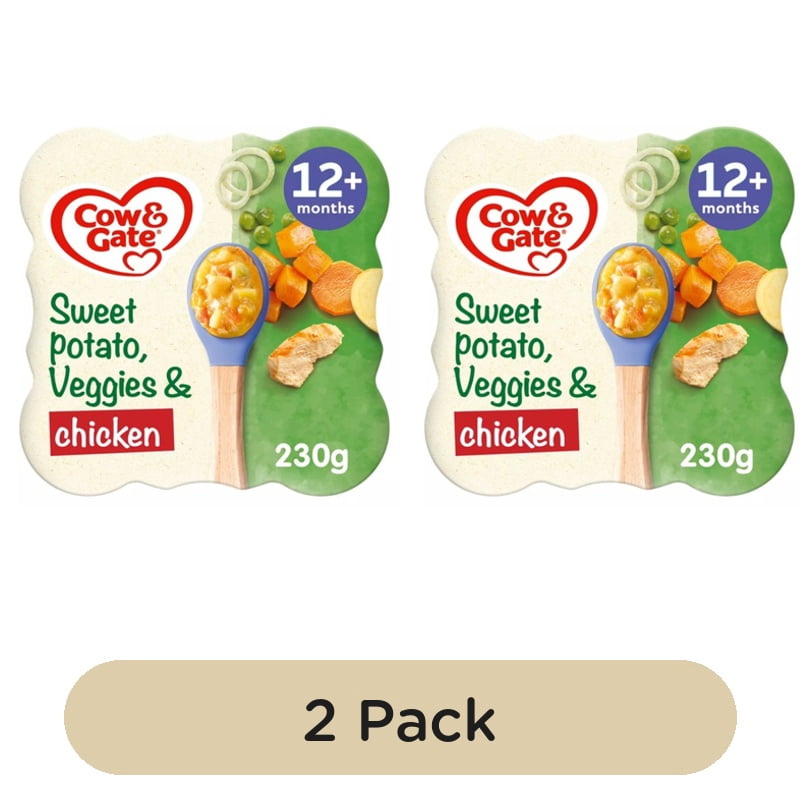 Cow & Gate Sweet Potato Vegetable & Chicken Baby Food Meal 12+ Months 230g, British Import (Pack of 2)