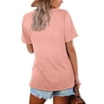 thumbnail image 3 of Camiseta Básica de Manga Corta con Cuello en V para Mujer Lunivop, 3 of 4