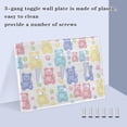 thumbnail image 3 of Yayeee Toggle Light Switch Wall Plate 2-Gang 4.56"x4.48" Decorative Outlet Cover, Colorful Gummy Bears Pattern, 3 of 7