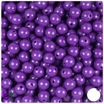 BeadTin Plum Neon Bright 8mm Round Craft Beads (300pcs)
