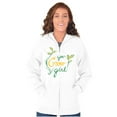 thumbnail image 4 of You Grow Girl Home Gardening Hobby Zip Hoodie Sweatshirt Women Brisco Brands M, 4 of 6