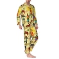 thumbnail image 2 of Uemuo Ethnic African Pattern 2-Piece Loungewear Set - Men’s Soft Sleepwear, Cozy Winter PJs, Comfy Sleep Set-X-Large, 2 of 7