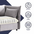 thumbnail image 4 of ZAFLY Living Room Sofa Set, Loveseat Sofa with Pillows, Upholstered Couch with Adjustable Armrests and Backrest, Modern Linen Minimalist Sleeper Sofas and Couches - Light Grey, 4 of 9