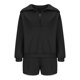 thumbnail image 5 of Puntoco Mujeres Casual Color Cremallera Solapa Dos Piezas Pantalones Cortos Jersey Manga Larga Sudaderas Conjuntos Puntoco Puntoco-8374, 5 of 5