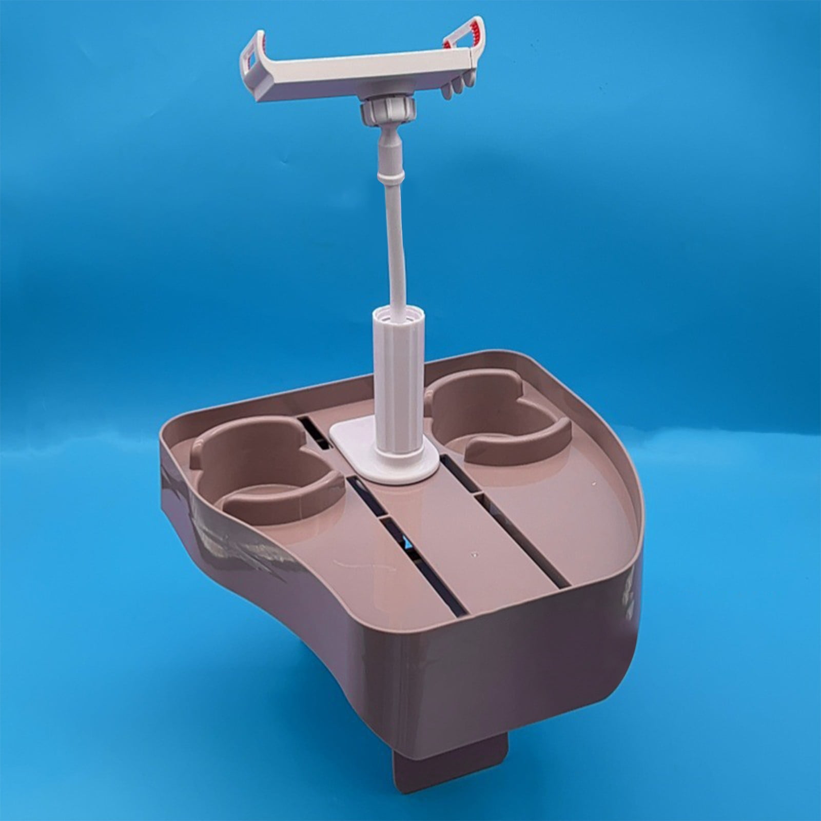 Multifunctional Above Ground Pool Cup Holder with Snack Tray, Adjustable Phone Holder Drink Holder, No Spill Pool Accessories for Most Framed Outdoor Swimming Pools