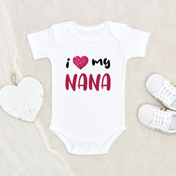 Newbabywishes - Loved My Nana's Cute Baby Clothes for Boys and Girls - Grandma Baby Clothes