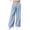 *Blue, variant on VBVC Women's Waffle Wide Leg Pants , Pleated High Waisted Trousers For Women , Ladies' Pull On Work Pants with Pockets, Blue , S-3XL