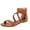 Orange, variant on QNANSPI Women's Wedge Heel Shoes, Summer Casual Footwear for Women, Women Strappy Flat Heel Footwear Soft Bottom Beach Roman Style Summer Shoes